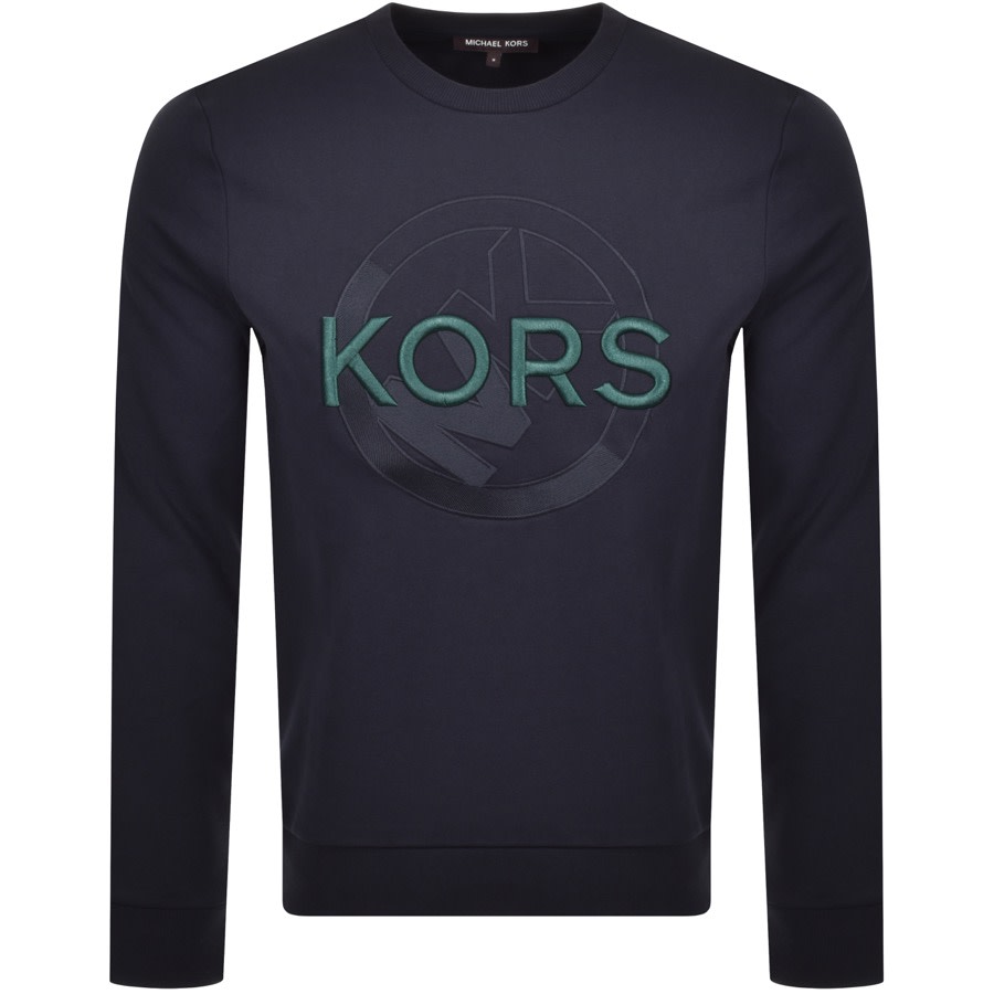 Alternative Image for ProductMichael Kors Logo Crew Neck Sweatshirt Navy1